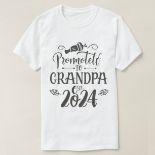 Großvater im Jahr 2024, befördert zu Opa Est. 2024 T-Shirt