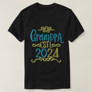 Großvater im Jahr 2024, befördert zu Opa Est. 2024 T-Shirt