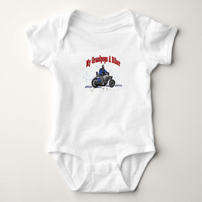 Großvater ist Biker Baby Strampler (Vorderseite)