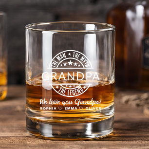 Großvater-Mann-Mythos der Legende Vatertag Whiskyglas