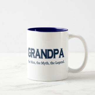 Großvater-Mann-Mythos-Legenden-Tasse Zweifarbige Tasse