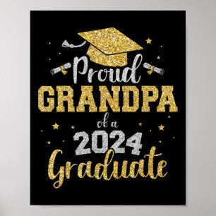 Großvater mit einem Cl von 2024 Hochschulabsolvent Poster