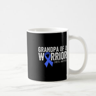 Großvater mit einem T1d-Diabetiker-Blue-Ribbon-Trä Kaffeetasse