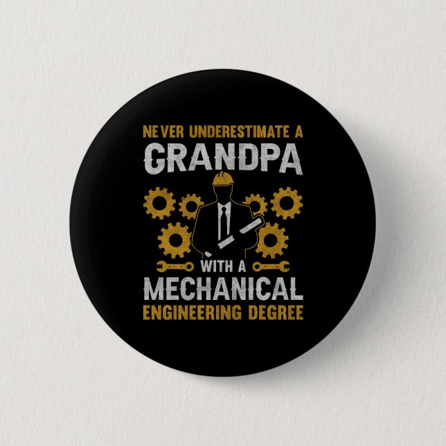 Großvater mit Maschinenbau Button (Vorderseite)