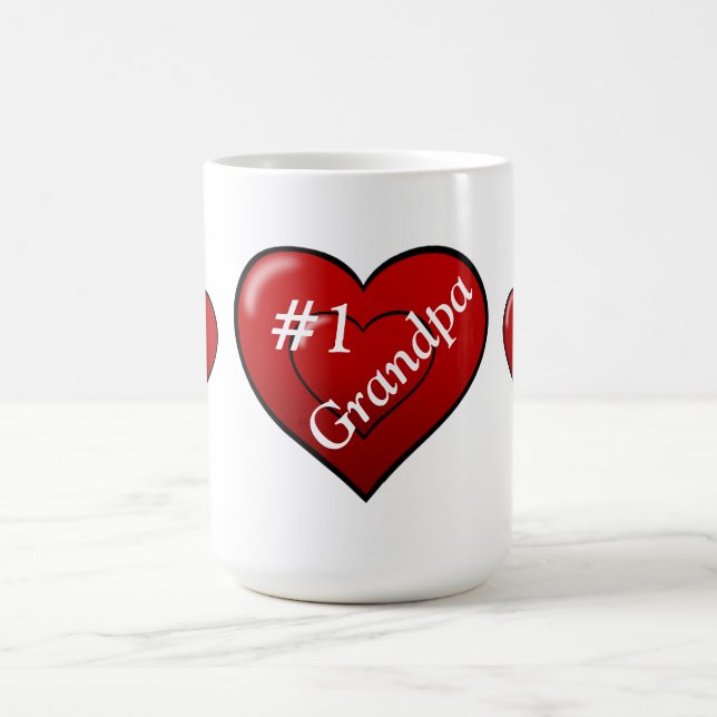 Großvater Mug/#1 mit Herzen Tasse (Mittel)
