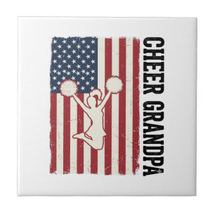 Großvater patriotisches Vintage-Flag-Shirt-Design_ Fliese