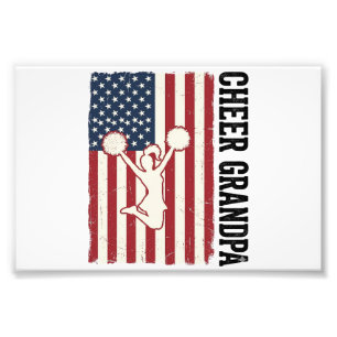 Großvater patriotisches Vintage-Flag-Shirt-Design_ Fotodruck