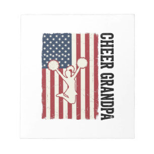 Großvater patriotisches Vintage-Flag-Shirt-Design_ Notizblock