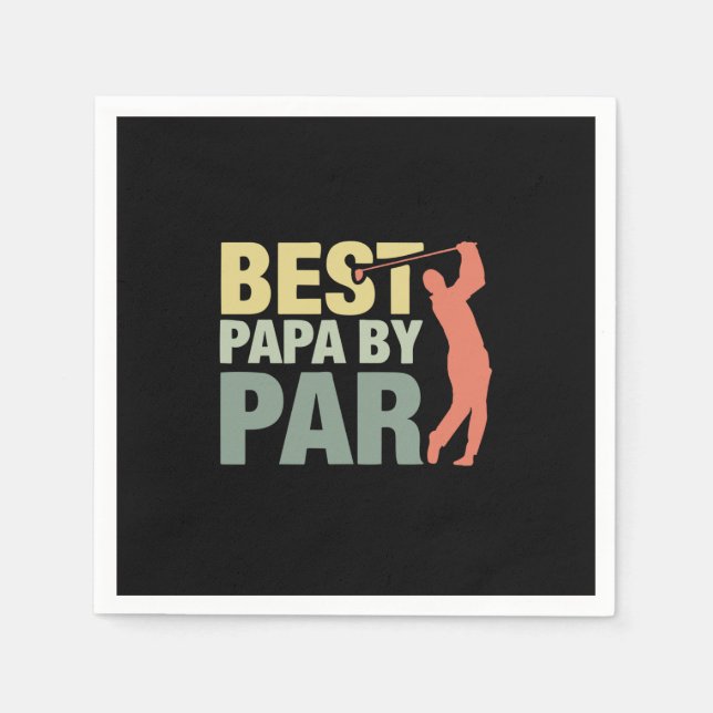Großvater Quotes | Beste Papa Par Golf Serviette (Vorderseite)