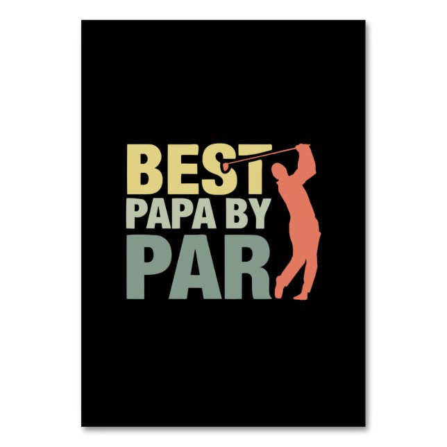 Großvater Quotes | Beste Papa Par Golf Tischnummer (Vorderseite)