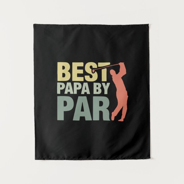 Großvater Quotes | Beste Papa Par Golf Wandteppich (Vorderseite)