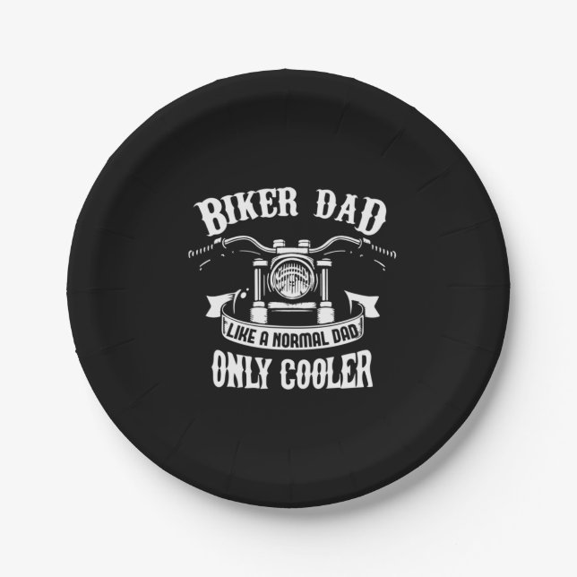 Großvater Quotes | Bester Biker-Vater Pappteller (Vorderseite)