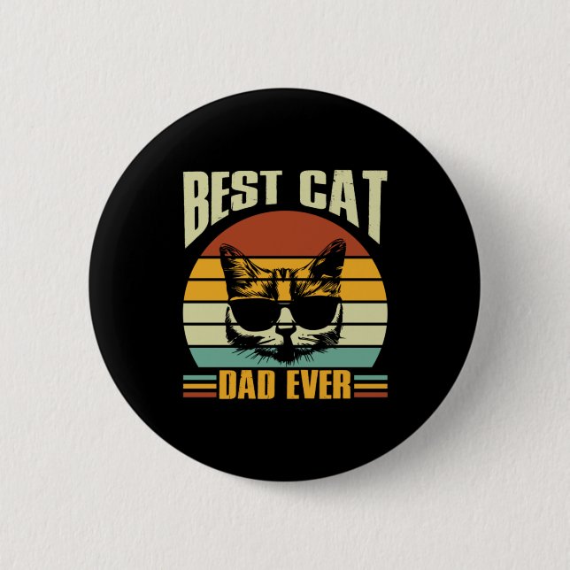 Großvater Quotes | Bester Cat Vater je Button (Vorderseite)