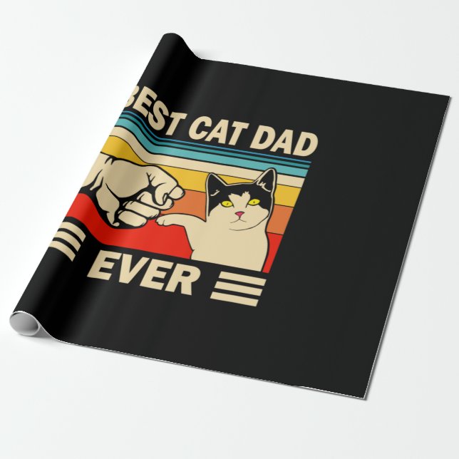 Großvater Quotes | Bester Cat Vater je Geschenkpapier (Ungerollt)