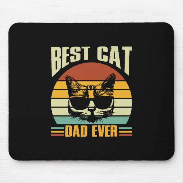 Großvater Quotes | Bester Cat Vater je Mousepad (Vorne)