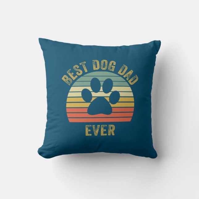 Großvater Quotes | Bester Hund-Vater je Kissen (Vorderseite)