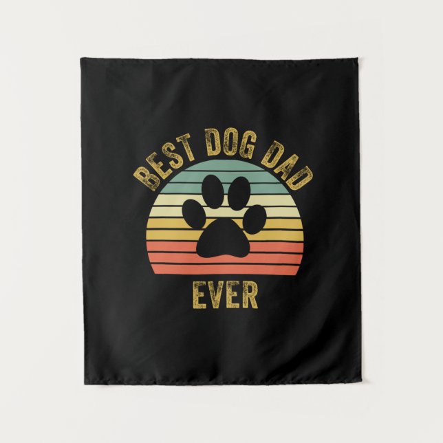 Großvater Quotes | Bester Hund-Vater je Wandteppich (Vorderseite)