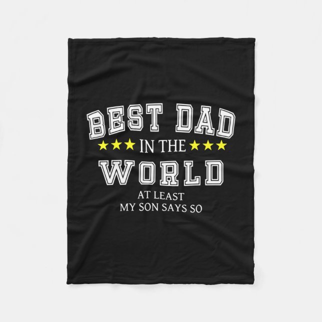 Großvater Quotes | Bester Vater in der Welt Fleecedecke (Vorderseite)