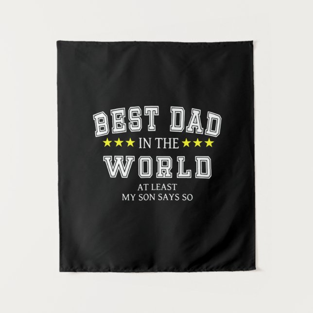 Großvater Quotes | Bester Vater in der Welt Wandteppich (Vorderseite)