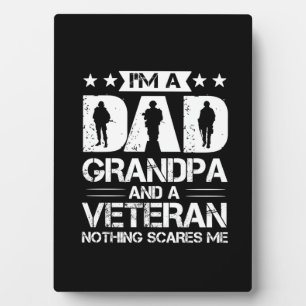 Großvater Quotes Ich bin Vater und Veteran Fotoplatte