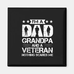 Großvater Quotes Ich bin Vater und Veteran Magnet