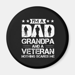 Großvater Quotes Ich bin Vater und Veteran Magnet