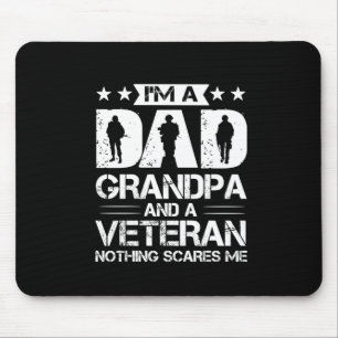 Großvater Quotes   Ich bin Vater und Veteran Mousepad