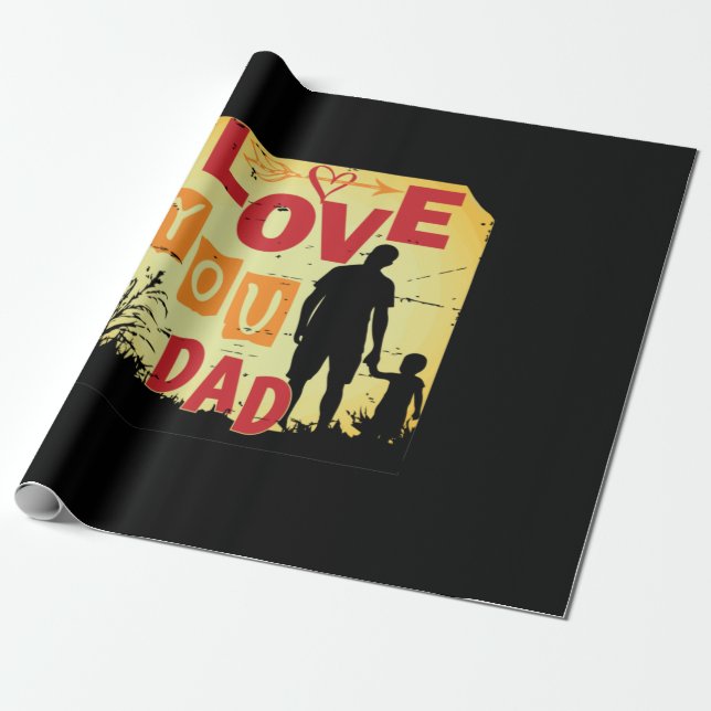 Großvater Quotes | LIEBE VATER Geschenkpapier (Ungerollt)
