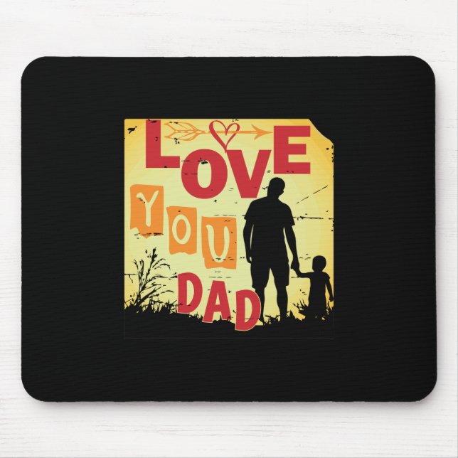Großvater Quotes | LIEBE VATER Mousepad (Vorne)