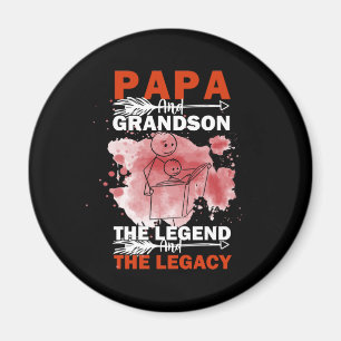 Großvater Quotes Papa und Grandson Magnet