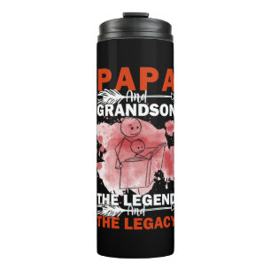 Großvater Quotes Papa und Grandson Thermosbecher