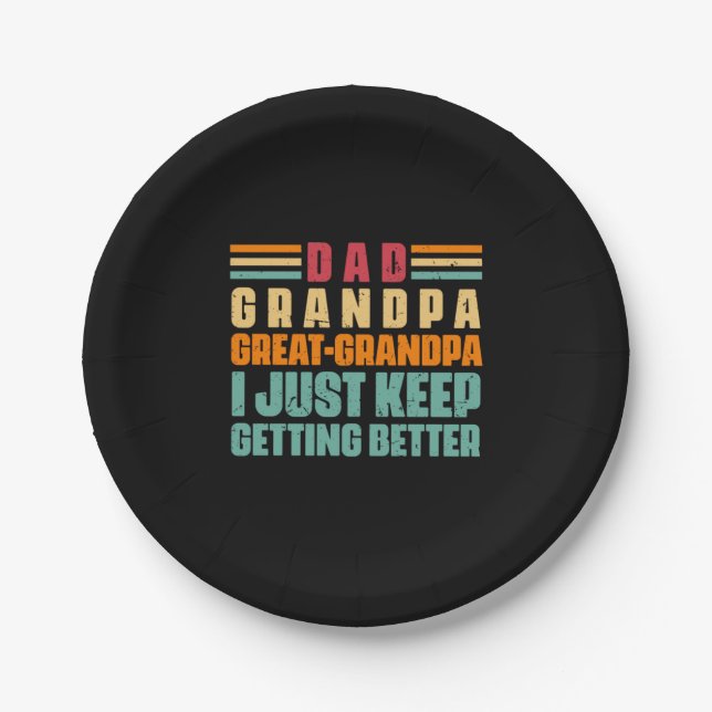 Großvater Quotes | Vater Großer Opa Pappteller (Vorderseite)