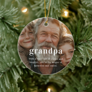Großvater   Sentimental Foto Keepake Weihnachten Keramik Ornament