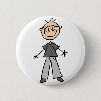 Großvater-Strichmännchen-Knopf Button