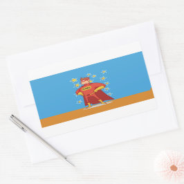 Großvater Superheld am Vatertag Rechteckiger Aufkleber