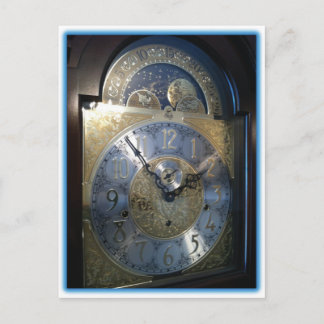 Großvater-Uhr-Gesicht Postkarte