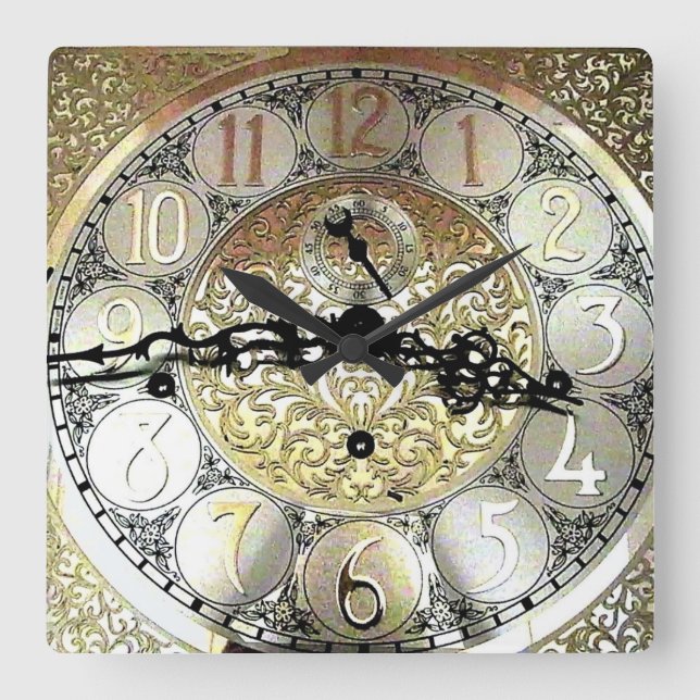Großvater-Uhr Quadratische Wanduhr (Vorderseite)
