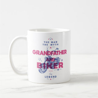Großvater und Biker der Mann der Mythos der Legend Kaffeetasse
