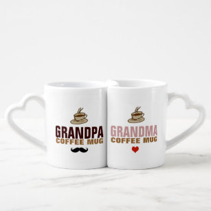 Großvater und Großmutter Romantik Liebestassen