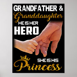 Großvater und Großtochter Poster