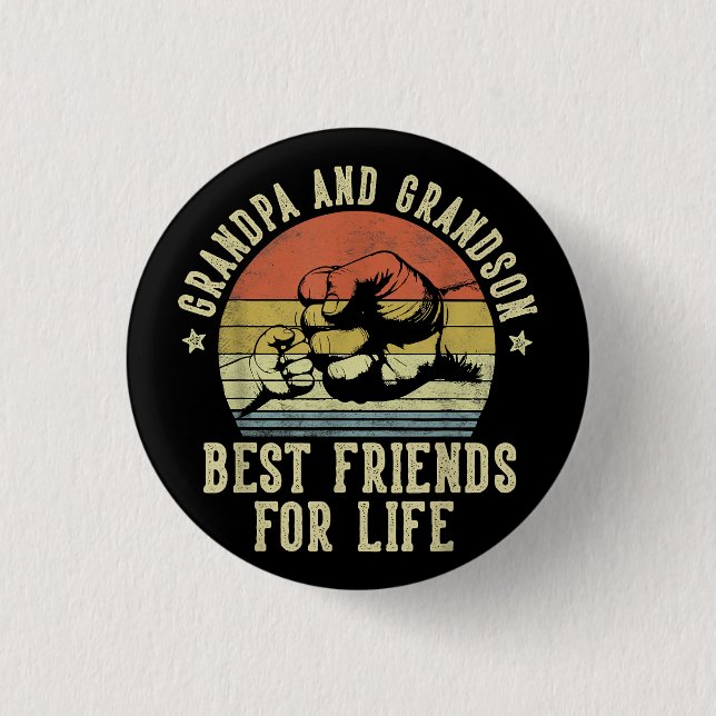 Großvater und Großvater Beste Freunde des Lebens Button (Vorderseite)