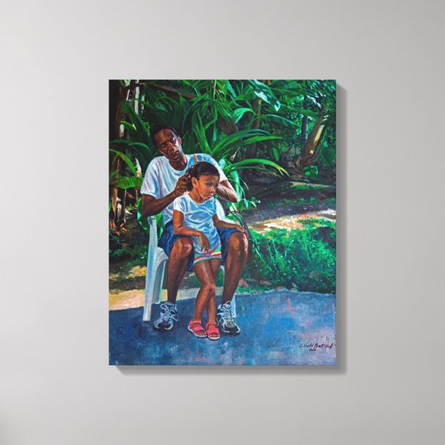 Großvater und Kind 2010 Leinwanddruck (Vorderseite)