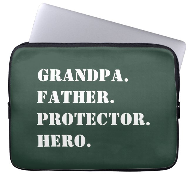 Großvater Vater Protector Helden Text Vatertag Laptopschutzhülle (Vorderseite)