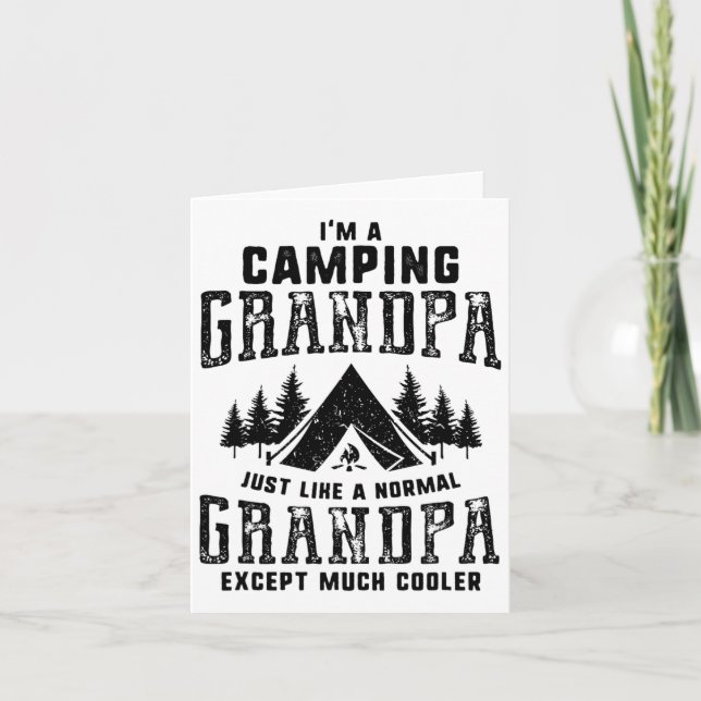 Großvater Vatertag Geschenk Camping Großvater Männ Karte (Vorderseite)