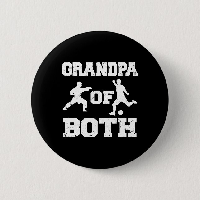 Großvater von Funny Soccer und Karate Opa Button (Vorderseite)