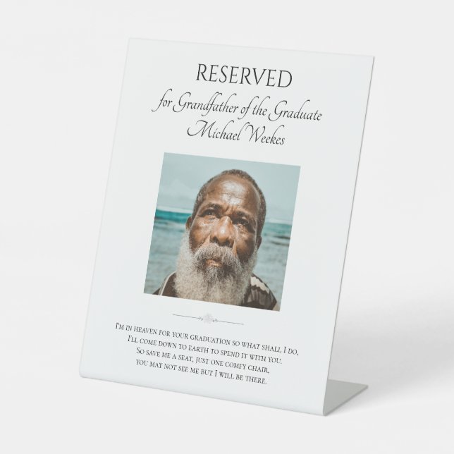 Großvater von Graduate Rettete Gedenkstätte für ei Sockelschild (Vorderseite)