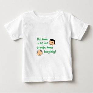 Großvater weiß alles baby t-shirt