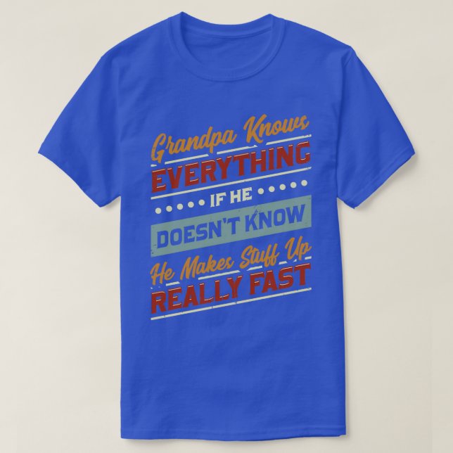 Großvater weiß alles T-Shirt (Design vorne)
