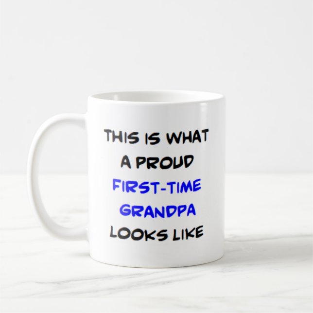 Großvater zum ersten Mal, stolz Kaffeetasse (Links)