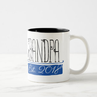 Großvaterest-Geschenk-Tasse 2018 Zweifarbige Tasse